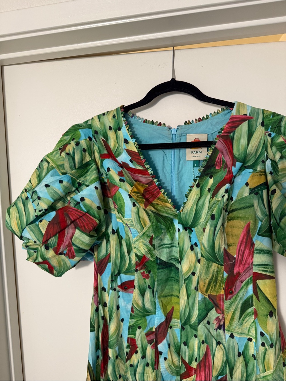 FARM Rio Blue Banana Pingo Midi Dress - Picture 4 of 5